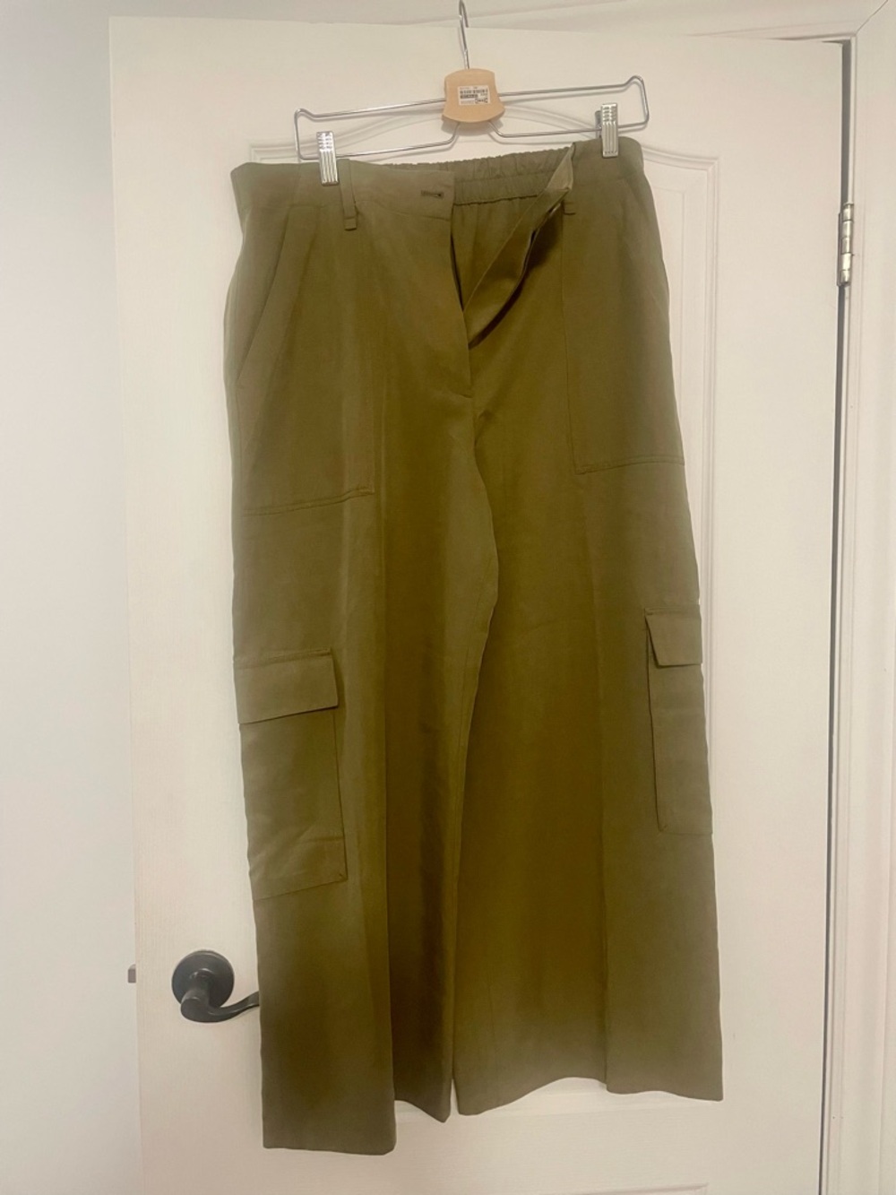 Club Monaco Olive Utility Wide-Leg Pants
